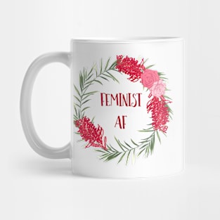 Feminist AF - Australian native Floral Wreath Mug